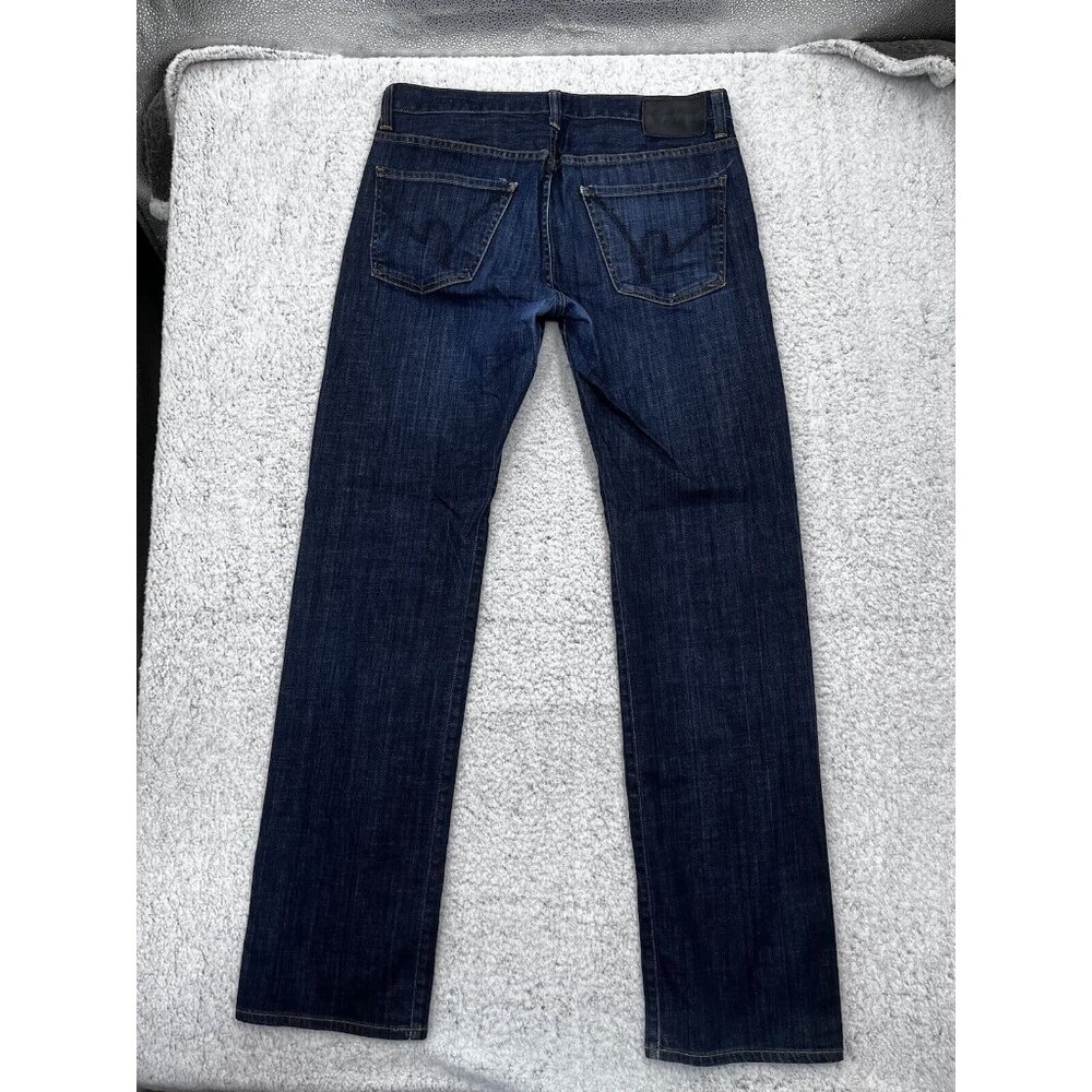 Citizens of Humanity Sid Jeans Mens 32x32 Dark Wash Straight Leg Stretch Denim - Picture 13 of 16